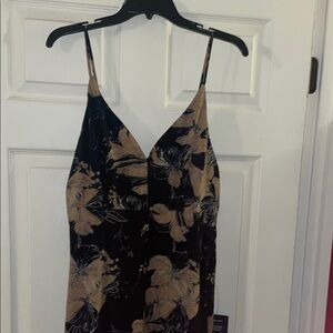 Lulu's Black and Tan Floral Dress